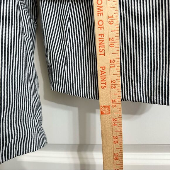 BANANA REPUBLIC SEERSUCKER BLACK WHTE STRIPE LINED BLAZER PREPPY ACADEMIA 6 - Picture 5 of 8
